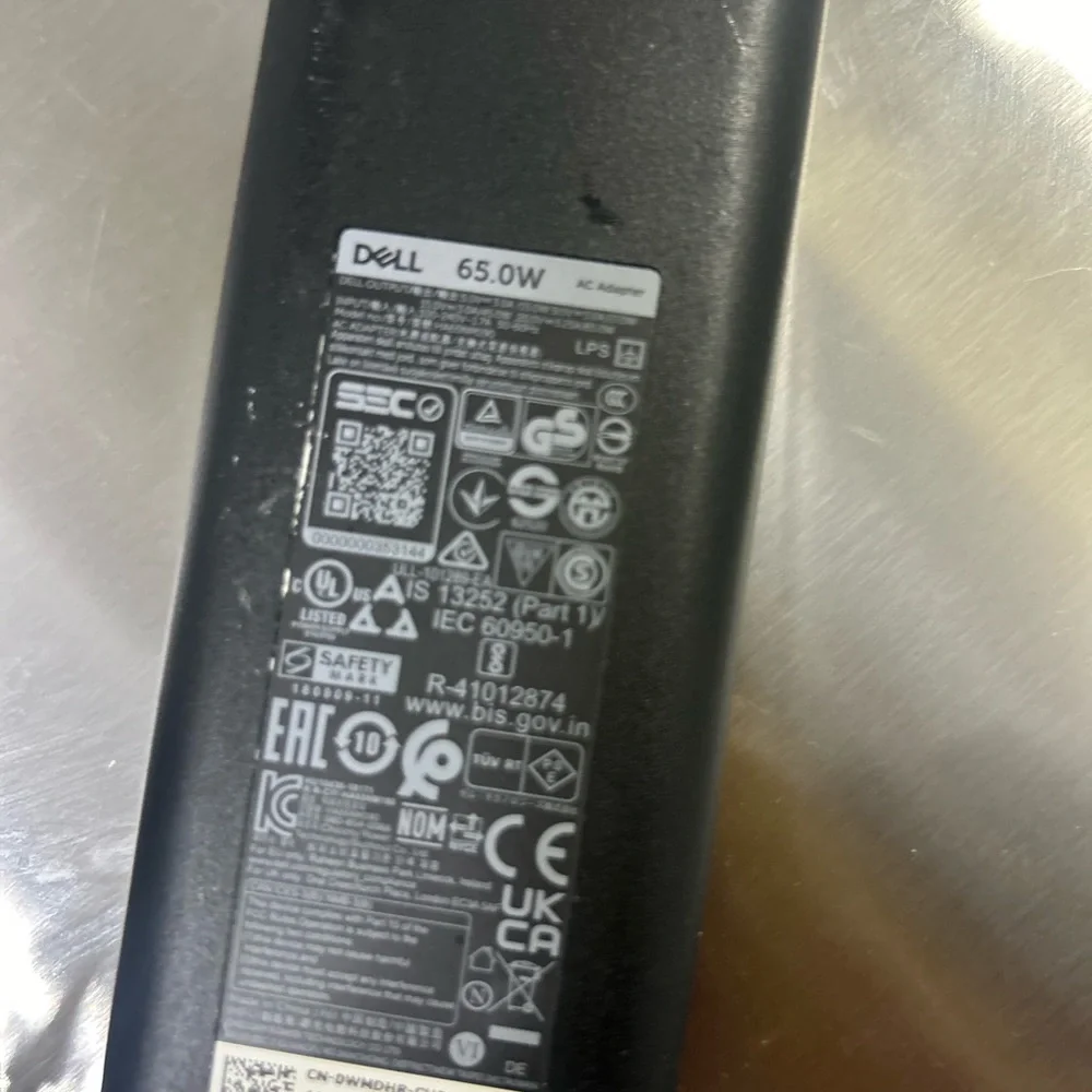 Dell Black 65W Charger tipe c charger